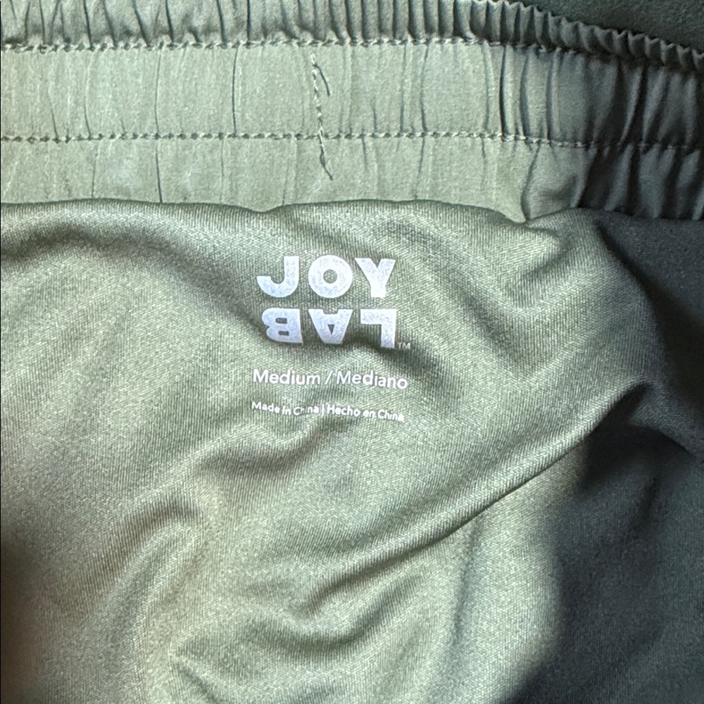 JoyLab Olive Green Athletic Shorts with Side Ruffle - Picture 4 of 4